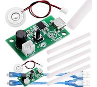 DAOKAI 2 pcs Micro USB Humidifier Module Atomization Disc 5V Module 108KHz 2W 20mm Ultrasonic Atomizer DIY Humidifier with Micro to USB cable cotton swab