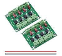 DAOKAI 2 Pcs PC817 4 Channel Optocoupler Isolation Module 3.6-30V Voltage Converter Driver Photoelectric Isolated Board for Control Relay with 24AWG Wire