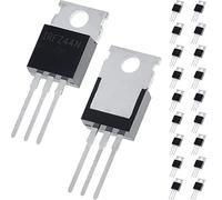 DAOKAI 20 Pcs IRFZ44N Transistor 3Pin In-line 55V 49A N-Channel Rectifier Power MOSFET Transistor Set Electronic Component TO220 for Electronic experiment