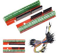 DAOKAI 2PACK Screw Shield V2 Terminal Block Expansion Board Stackable (Double Support) for Arduino UNO R3 with Jump Wire