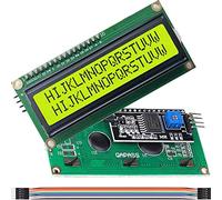 DAOKAI 2PCS LCD1602 Character Screen Module IIC/I2C/TWI Serial 16x2 Characters 5V Yellow Green Black Characters Display Module for Arduino UNO R3 MEGA2560 with Wire