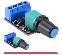 DAOKAI 2PCS MIni Speed Controller Module PWM DC Motor Governor 5V-16V 12V Speed Control Switch 10A Switch Function LED Dimming with 24AWG Cable