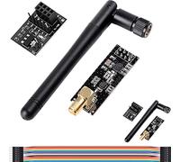 DAOKAI 2Pcs NRF24L01+PA+LNA Wireless Module 2.4 GHz 1100m Wireless Transceiver RF Transceiver Module with SMA Antenna 3.3V Wireless Module Adapter Board for Arduino
