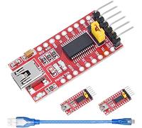 DAOKAI 3Pcs FT232RL Serial Adapter USB to TTL Serial Converter Module Mini Usb Interface Support 3.3V 5.5V Stable Performance for Arduino and Raspberry Pi