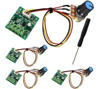DAOKAI 4 pcs DC Motor Speed PWM Controller 1.8V 3V 5V 6V 12V 15V 2A Low Voltage Motor Controller Board Without Potentiometer Swich Speed Adjustable Driver 1803BW B100K with screwdriver