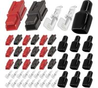 DAOKAI 45 Amp Power Connectors Assortment Kit,Battery Connector Modular Red Black Quick Disconnect Terminals Connectors,with PVC Sleeve Cover - 10set