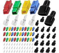 DAOKAI 45Amp Power Connectors Assortment Kit,Battery Connector Modular Red Yellow Green Blue Quick Disconnect Terminals Connectors,with PVC Sleeve Cover - 10set