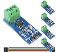 DAOKAI 5 Pcs ACS712 5A Range Current Sensor Module Chip ACS712ELC-05B Hall Current Sensor Current Measuring Module with Cable for Arduino