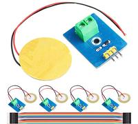 DAOKAI 5 Pcs Analog Piezo Ceramic Vibration Sensor Detect Vibration 3.3V / 5V Analog Signal Output Module with Cable for Arduino DIY Kit