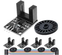 DAOKAI 5 pcs LM393 Photoelectric Sensor H2010 Photoelectric Opposite-Type Count Infrared Sensor Motor Speed Sensor Module with Encoders cable