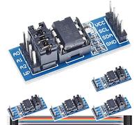 DAOKAI 5Pcs EEPROM Memory Module AT24C256 Chip I2C Serial Interface Data Storage Memory Module Onboard 8P Chip Holder with Onboard LED Indicator for Arduino
