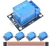 DAOKAI 5Pcs One Channel Relay Module KY-019 5V Relay Expansion Board High Level Trigger Pull-in with Cable for PIC AVR DSP ARM Arduino
