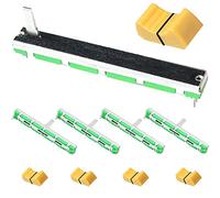 DAOKAI 5PCS Slide Potentiometer Fader B103 B10K Ohm Double Channel Electronic Mixer Potentiometer for Adjust Volume, Brightness with Slide Potentiometer Cap