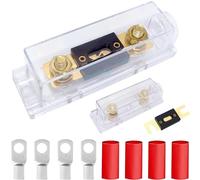 DAOKAI ANL Gold Plated Fuse 150 AMP Blade Fuse + ANL Fuse Holder, Car Audio Video Stereo, 0/2/4 Gauge In & Out,for Car Audio/Video System - 2 Pack
