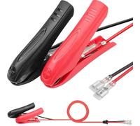 DAOKAI Car Battery Alligator Clips 12V 24V with Quick Splice Crimp Lock Terminal Extension Cable 1.8m 18AWG for Connect the battery regulator to the car