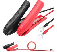 DAOKAI Car Battery Alligator Clips to O Ring Terminal Connector 12V 24V Car Jumper Alligator Clip Extension Cable 1.8m 18AWG for Car Battery Charging Or Other Equipment