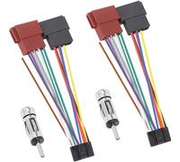 DAOKAI Car ISO Radio Adapter,16 Pin ISO Wiring Harness Stereo Adapter Plug Car Stereo Receiver Bus Female Connector Replacement Fits for Car Radio/CD/MP3 Player - 2pcs