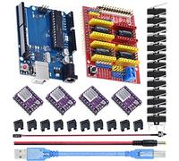 DAOKAI CNC Shield V3.0 CNC Expansion Board 3D Printer CNC Kit with Development Board, DRV8825 Stepper Motor Driver Module, Jumper Cap, Printer Cable, DC Power Cable, Limit Switch, Power Switch