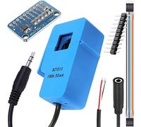 DAOKAI Current Transformer SCT-013-000 Non-invasive Split Core Current Transformer AC 100A/50mA + ADS1115 ADC conversion board with Male and female Dupont cable Audio Female Cable