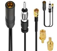 DAOKAI DAB Splitter DAB Aerial Splitter Cable Din Female to Din Male + SMB Car Radio Adapter RG174 Cable 30cm/11.81in Plug and Play for AM/FM DAB+ Radio Pioneer