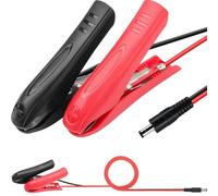 DAOKAI DC Battery Alligator Clips Cable 12V-24V DC 5.5 x 2.1mm Male to Battery Clamp-on Car Charger Power Supply Extension Cable 12AWG 1.5m for Auto Accessories