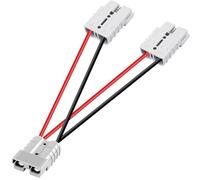 DAOKAI Electric Forklift Charging Plug,Battery 1 to 2 Splitter Quick Connect Disconnect Connector 50A Jumper Battery Harness 10AWG Cables Fits for Electric Forklifts, Battery Carts