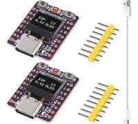 DAOKAI ESP C3 Development Board,0.42 Inch OLED Display 3.3V-6V Supermini Development Board Supports WiFi BT 5.0,Type-C interface, for IoT Ard Micropython Development-2pcs