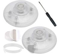 DAOKAI Floor Lamp Foot Switch,Clear 3A125VAC Inline Cord Switch,Step ON OFF Spring Push Button,Easy DIY Installation,for Foot Pedal Control Replacement Floor Lamp Extension Cord Parts-2Pcs
