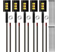 DAOKAI License Plate Light License Tag Screw Bolt LED 12V Waterproof LED Bulb Super Bright Motorcycle Number Plate Light Holder for Car Motorcycle Truck RV ATV Bike - 5pcs(White)