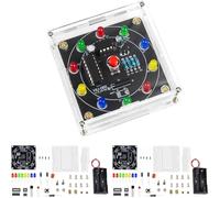 DAOKAI Light Kit Soldering Practice kit DIY Electronic Turntable LED Light-emitting Tube Training Board Handmade Electronics Beginners Learn to Solder Fun Kit for Electronics Training-2set