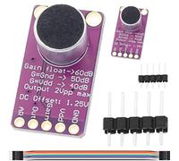 DAOKAI MAX9814 Microphone Amplifier Module Auto Gain Control Board 2.7V - 5.5V 40dB / 50dB / 60dB Gain Setting MIC Low Noise Preamplifier, For Arduino(2PCS)