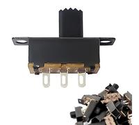 DAOKAI Mini Micro Slide Switch 7mm High Knob Vertical Panel Mount Slide Switch SPDT 3 Pin 2 Position 1P2T Latching Toggle Switches SS12F32G7-100PCS
