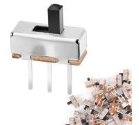 DAOKAI Mini Micro Slide Switch SPDT 1P2T 2 Position 3Pin Panel Mount Black Plastic Toggle Dip Miniature Switch for PCB Breadboard Electronic Board - 100pcs