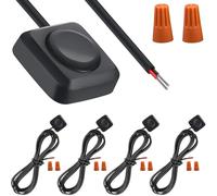 DAOKAI Mini Push Button Switch Surface Mount 12V/24V Momentary ON/Off Micro Horn Buttons Switch with 1m Cable,Easy to Install for Car Horn,Industrial Control,Electronic Experiment - 5pcs