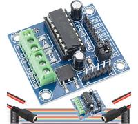 DAOKAI Motor Driver L293D 4 Channel Mini motor drive Expansion Board Motor forward and reverse control PWM speed regulation DC 4.5V-36Vwith DC female cable DuPont Cable, 2 pcs