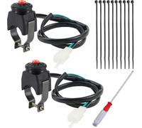 DAOKAI Motorcycle Kill Stop Switch Universal Kill Switch Horn Button 22mm 7/8inch Handlebar for Motorcycle Motorbike Dirt Bike Pit Bike Kill Self-reset Switch(2Pcs)