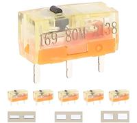 DAOKAI Mouse Micro Switch 80 Million click TTC Dustproof Gold mouse switch Button Gold Contactor with post repair metal sticker for Logitech Mouse for razer Mouse for apple Mouse, pack of 6