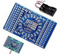 DAOKAI NE555 Welding Practice Board SMD Rotating SMD Rotating Flashing LED SMD Component Soldering Practice Kit 3-12V Skills Training Electronic DIY Kit
