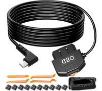 DAOKAI OBD Power Cable for Dash Camera,12V/24v to 5V 3A OBD to Type-C USB(Right Angle) OBDII Adapter Hardwire Charger Cable,24 Hours Surveillance/Acc Mode,with Time-lapse Recording (11.5FT/3.5M)