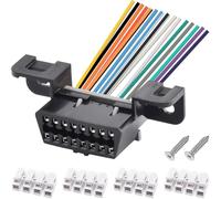 DAOKAI OBD2 Extension Cable,16 Pin OBDII Female Connector Extension Cable,Fixed Harness Assembled Plug Dash Port Wires,with Colorful Cables Easy Identification,for Car Diagnostic