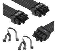 DAOKAI PCIE Cable for Corsair,65CM Male to Male 8 Pin to 6+2 Pin PCIE Power Cable,Power Module Line,for ARESGAME Male to Male Modular GPU Cable,for Thermaltake - 2pcs