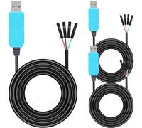 DAOKAI PL2303TA USB to TTL Serial Cable USB Download cable RS232 Console debugging for win XP/VISTA/7/8/8.1/10/Mac OS X/Linux, 3 pcs