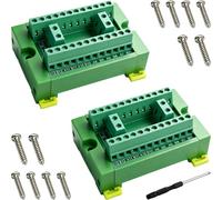 DAOKAI Power Distribution Board, 2x12 Terminal Block, 30A 300V, 2Set | 2x12 Terminal Outputs,DIN Rail Mount,Panel Mountable,Organized Wiring,Industrial Grade,Durable Construction