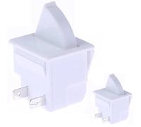 DAOKAI Refrigerator Door Lamp Light Switch 5A AC 125V 2Pin,Rocker Lever Control Refrigerator Door Light Switch, Replacement Fridge Parts - 2Pack