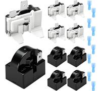 DAOKAI Refrigerators PTC Starter Relay 1Pin Refrigerator PTC Start/Starter Relay 4.7 Ohm Overload Protector 1/2HP Freezer Overload Protector for Fridges Beverage Freezers-5set