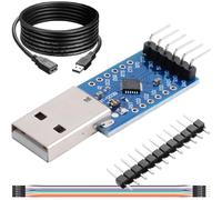 DAOKAI Serial Converter Module CP2104 USB 2.0 to TTL UART Module STC Downloader Flash upgrade board with USB Extension cable Dupont cable pin header for Arduino for Raspberry Pi