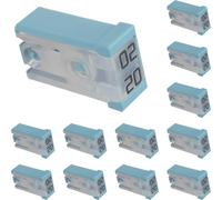 DAOKAI Slotted Automotive Car Fuses,Mini Shaped Cartridge Fuse Kit 20A Portable Slotted Cartridge Fuse Time Delay Slow Melting Point for Cars - 12pcs