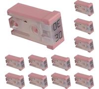 DAOKAI Slotted Automotive Car Fuses,Mini Shaped Cartridge Fuse Kit 30A Portable Slotted Cartridge Fuse Time Delay Slow Melting Point for Cars - 12pcs
