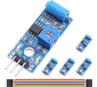 DAOKAI SW-420 Vibration Sensor Module Normally Closed Type Vibration Switch 3.3V - 5V Alarm Sensor Motion Sensor Module For Smart Car with Cable(5Pcs)
