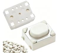 DAOKAI Tactile Micro Switch Push Button 4.2x3.2x2.5mm Surface Mount Switch 50mA 12V DC Miniature Micro Momentary Tactile Tact Touch Push Button for Electronic devices-100pcs